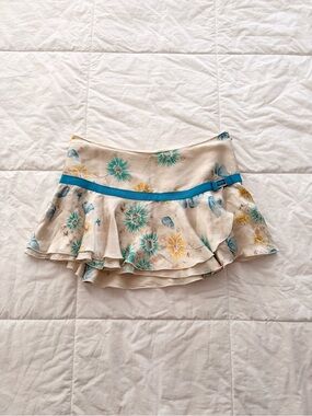 Vintage Y2K Abercrombie & Fitch 100% Silk Ruffled Mini Skirt